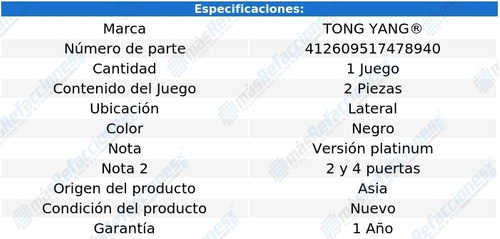 Combo Estribos Lat Tong Yang Np300 Frontier Del 2016 Al 2020 Foto 2