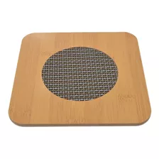 Suporte De Mesa Descanso De Panela Cozinha Quadrado Bambu