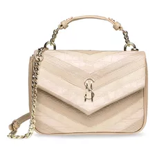 Bolsa Top Handle Steve Madden Bmojo Con Logotipo Para Mujer Acabado De Los Herrajes Oro Color Hueso Correa De Hombro Oro Diseño De La Tela Rayado