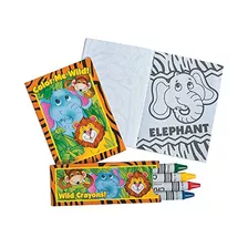 Fun Express Mini Zoo Safari Animal Libro Para Colorear Y Jue