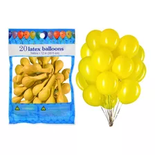 Bolsa De Globos 60 Piezas Látex #12 Amarillo