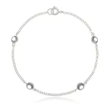 Pulseira Mini Zircônias Lilás Em Prata 925