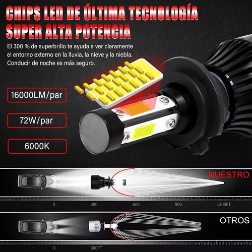 Led Luz Baja 10000lm H7 6000k Mazda Cx-7 Cx7 Ao 2007 A 2012 Foto 2