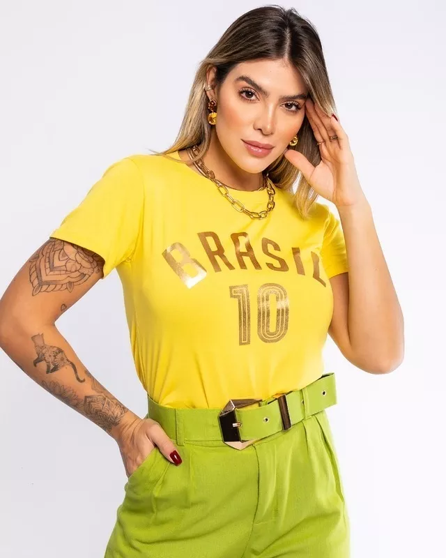 Camiseta Brasil N 10 D Bell 