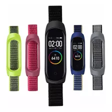 Pulseira De Nylon Velcro Para Xiaomi Mi Band 3 / 4 / 5 / 6