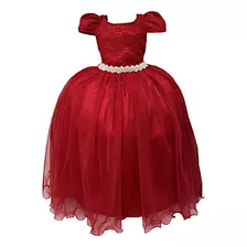 Vestido Daminha Infantil Natal Vermelho Formatura 4 A 16 Ano