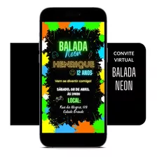 Convite Virtual Personalizado Balada Neon 02