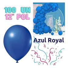 100 Bexigas Azul Royal Latex Qualified 12 Polegadas