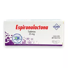 Espironolactona 25mg Con 30 Tabletas Ultra