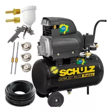 Compressor Ar 8,5pés Plus Csi 25l Schulz + Kit Acessórios