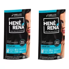 2 Henê Gel Rená (embelleze) Preto Azulado180g Cada