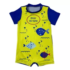 Roupa De Banho Infantil Macaquinho Praia Proteção Solar Bebê