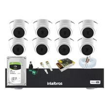 Kit Intelbras 8 Cam 1120d Dome Ir 20m Dvr 8 Mhdx 1108 C/ 1tb