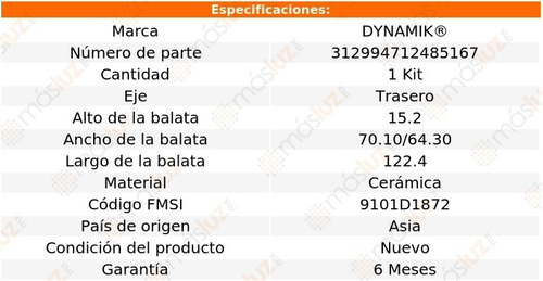 Balatas Ceramicas Tra C450 Amg V6 3.0l 16 Dynamik Foto 3