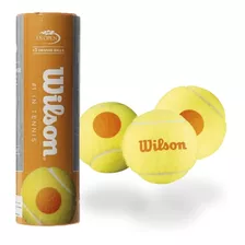 Tubo X3 Pelotas Wilson De Ténis Naranja Para Principiantes