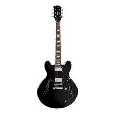 Guitarra Elétrica Strinberg Shs300 Hollow Body De Tília Black Com Diapasão De Pau-rosa