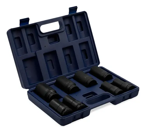 Set Llaves Tubo Impacto Bremen Enc 3/4 Largos 8pz 8283 Dgm - Negro