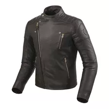 Campera Revit Cuero Vaughn Dark Alta Gama Moto Delta