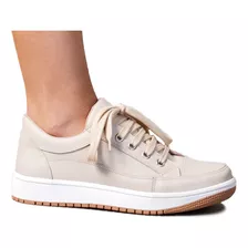 Zapatillas Urbanas Suela Goma Mujer Cuero Vacuno Moda Angie