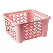 Cesto Organizador Caixa Para Guardar Utensilios 6,3l Sanremo Cor Rosa