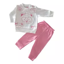 Conjunto Agasalho Bebê Menina Calça Blusa Suedine