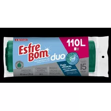 Esfrebom Saco De Lixo Duo 110l Com 15 Sacos