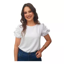 Blusinha Camiseta Feminina Social Alfaiataria 