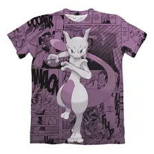 Camisa Camiseta Anime Pokémon Mewtwo 