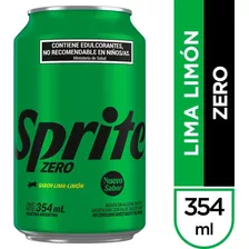 Sprite Zero Lata 354ml Lima Limón Pack X 6 Unidades