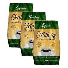 Kit 3 Pó De Café De Milho Torrado E Moído Superbom 500g