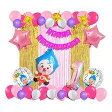 Kit Decoración De Globos Payaso Plim Plim (38 Piezas) - Niña