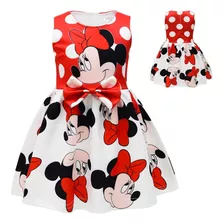 Vestido Menina Vestido Casual De Verão Do Mickey Mouse