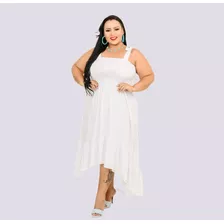 Vestido Plus Size Longo Mullet Blogueira Forradoté Tam56