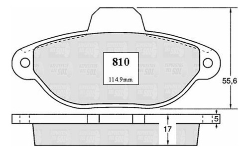 Pastillas Freno Del Para Fiat Panda 1.2 2007 2011 Foto 2