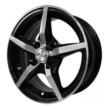 Llanta Deportiva Eb Tr R13 4x100 Diamantado Fondo Negro Gol