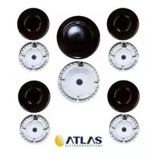 Kit Espalhador + Queimador Peças Cooktop Atlas Agile 5 Bocas