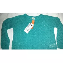 Blusa Infantil Feminina Azul Turquesa De Crochê Puc