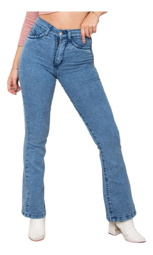 Pantalón Jeans Jean Mujer Oxford Elastizados Tiro Alto Dama