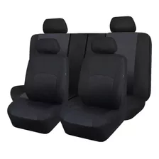 Funda Cubre Asientos Auto Universal Forro Asiento Negro