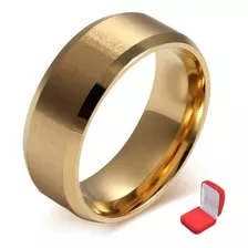 Linda Aliança Anel Banhada Ouro 18k 8mm (unidade)