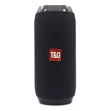 Parlante Portatil T&g Tg-117 Bluetooth Stereo Radio Fm Usb Color Negro