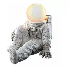 Diseño Toscano Astronauta A Gusto Escultura Iluminada