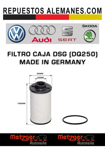 Filtro Caja/transmision Dsg Dq250 Audi Seat Skoda Volkswagen Foto 2