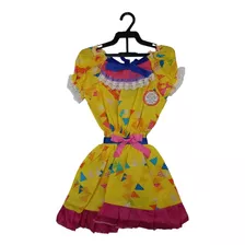 Vestido Infantil Festa De São João / Tam P (cores Variadas)