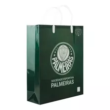 Sacola De Presentes Escudo Time 33x9x27cm - Palmeiras