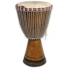 Djembe Senegalês De 60cm Altura Esculpido A Mão