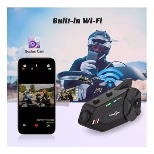 Intercomunicador Para Casco De Moto Con Cmara Y Video Wifi Foto 4