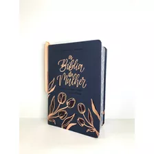 A Bíblia Da Mulher Naa Nova Edição Tamanho Portátil Médio Azul Marinho