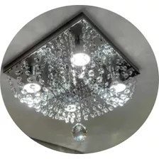 Lustre De Cristal K9 Legítimo 30x30 - Vai Montado Cor Branco 110v/220v