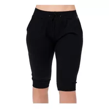 Bermuda Saruel Moletom Capri Calça Skinny Slim 3/4